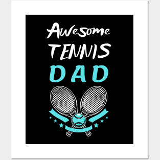 US Open Tennis Dad Racket and Ball Posters and Art